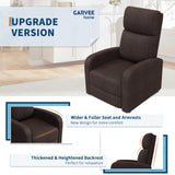 Garvee Recliner Chair for Adults, Lazy Recliner Ergonomic Adjustable Single Sofa Enhanced with Side Pocket, Tall Back, Wide Arms & Padded Seat, Home Theater Seating for Living Room Garvee