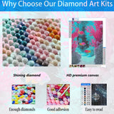 Sea Diamond Art Kits for Adults, Landscape Diamond Painting Kits for Beginners, 5D DIY Ocean Full Drill Round Diamond Painting Gem Art for Adults, Home Wall Decor 12 x 16 Inch Generic