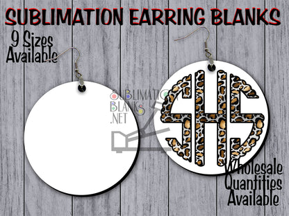 1.5" Double Sided Round Earrings 40 Pieces Sublimation Blanks Dangle Earrings Circle