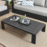 Modway Tahoe Aluminum Outdoor Patio Coffee Table in Gray Modway