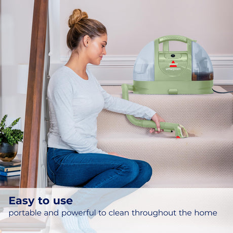 BISSELL Little Green Multi-Purpose Portable Carpet and Upholstery Cleaner, Car and Auto Detailer, with Exclusive Specialty Tools, Green, 1400B Bissell