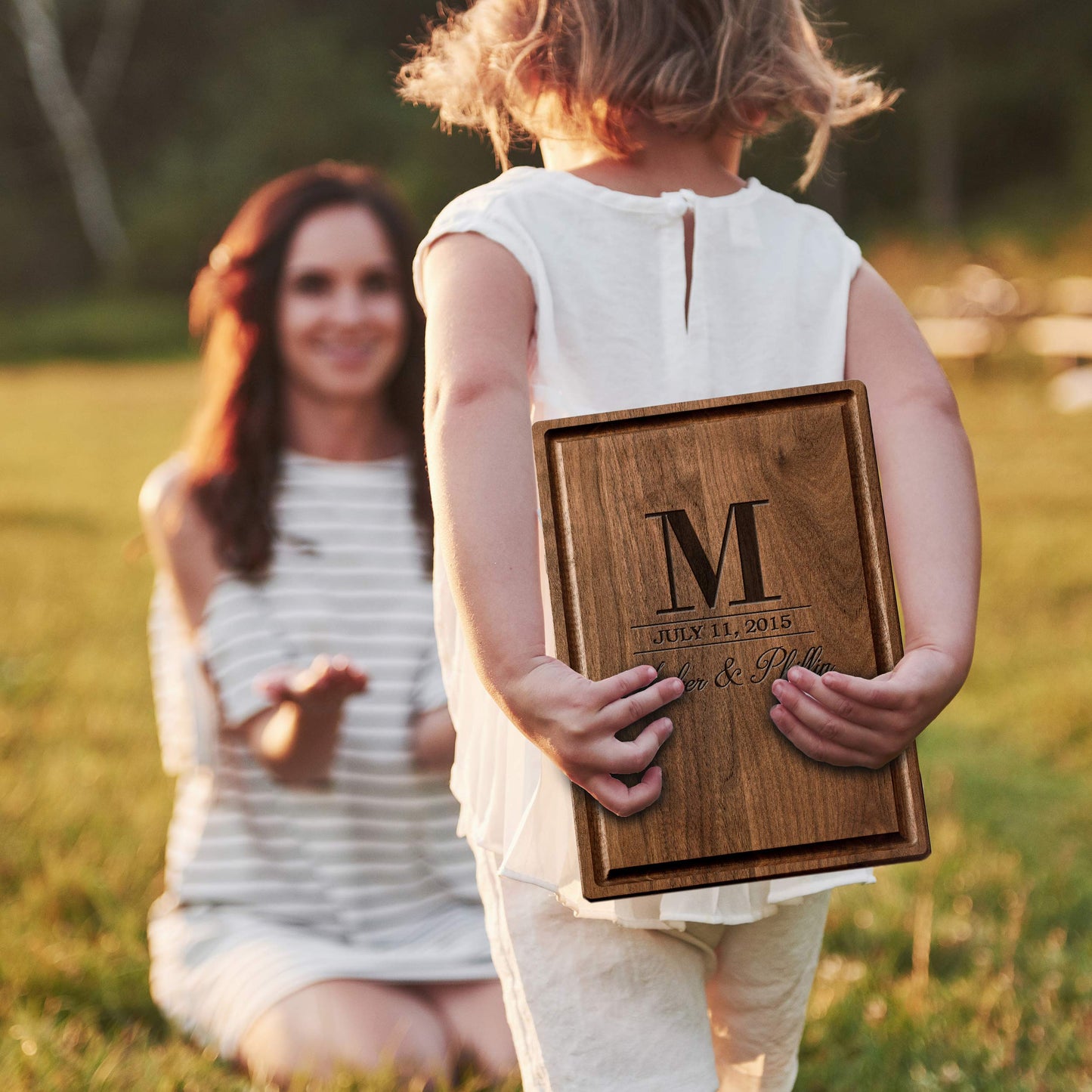 Luxtomi - Personalized Cutting Board With Coasters, Custom Cutting Board, Mineral Oil and Gift Wrap Available - Customize Your Own Chopping Board - WoodArtSupply