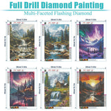 GOUOYANA 6 Packs Landscape Diamond Art Painting Kits for Adults,Landscape Diamond Painting Kits for Beginners,IY Full Rhinestone 5D Diamond dots (Gemstone Craft), Home Wall Decoration 12x16inch GOUOYANA