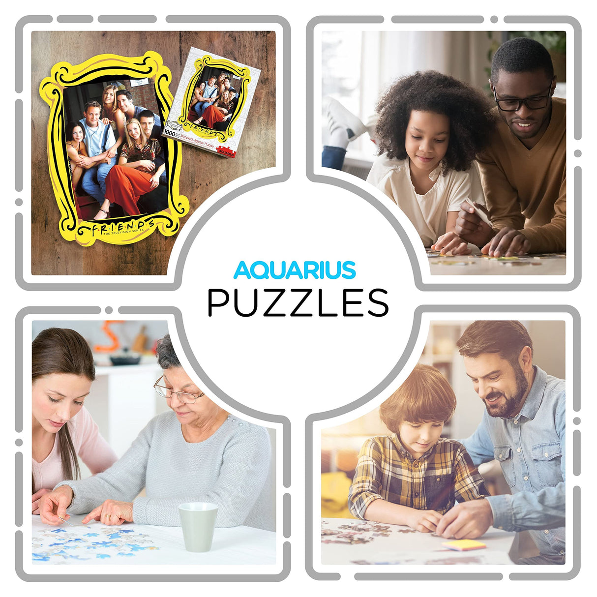 AQUARIUS Friends Group Puzzle (1000 Piece Jigsaw Puzzle) - Glare Free - Precision Fit - Officially Licensed Friends Merchandise & Collectibles - 20 x 28 Inches AQUARIUS