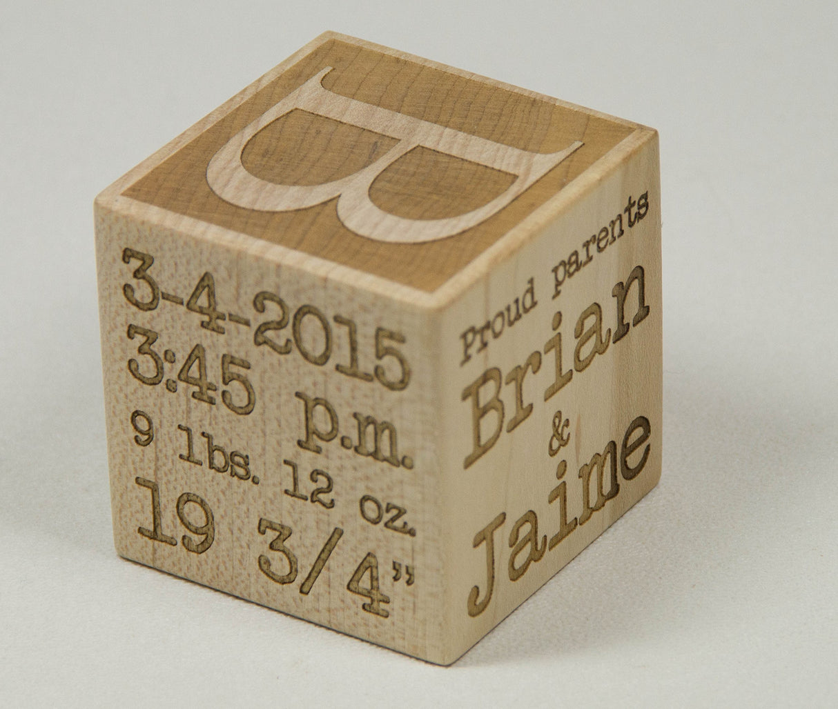 Personalized Wooden Baby Block Little Wooden Wonders