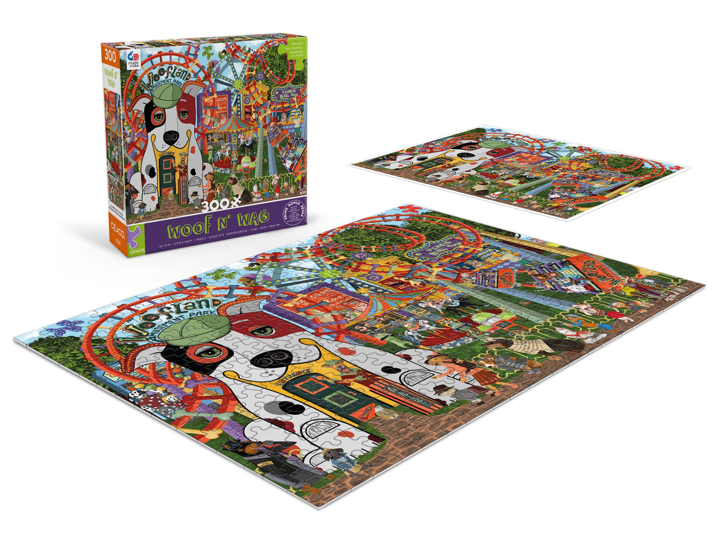 Ceaco - Woof N Wag - Amusement Bark - 300 Piece Jigsaw Puzzle