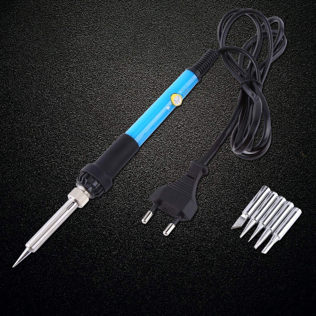 Soldering Iron Kit 220V 60W Adjustable Temperature Soldering Iron with 5 Tips EVTSCAN