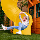KidKraft Atlas Point Wooden Outdoor Swing Set/Playset with Kitchen, Slides and Glider KidKraft