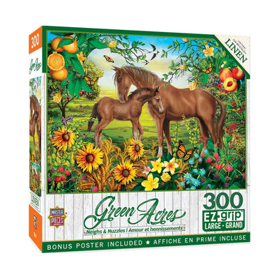 Masterpieces 300 Piece EZ Grip Jigsaw Puzzle - Neighs & Nuzzles - 18"x24"