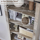 RedLemon Bookcase with 2 File Drawers, 72" Tall Farmhouse Bookshlef with Storage and Adjustable Shelves, 4 Tier Rustic Wood Bookshelf with Cabinet for Home Office, Living Room (Light Rustic Oak) RedLemon