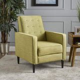 Christopher Knight Home Mervynn Mid-Century Modern Fabric Recliner, polyester, Muted Green / Dark Espresso Christopher Knight Home