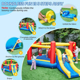 Yaheetech Inflatable Bounce House, 7-in-1 Oversize Bouncing Area w/Obstacle Arch & Slide & Basketball Game & Dart Game, Bounce House for Kids Aged 3-10 w/Storage Bag & 520W Blower Yaheetech