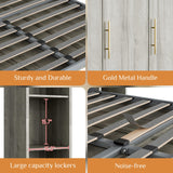 BEQAI Murphy Bed Queen with Storage Bookcase & 4 Adjustable Shelves, Queen Murphy Bed Cabinet Bed, Foldable Space Saving Furniture Beds, Wood Wall Bed for Guest Room, Bedroom, Grey BEQAI