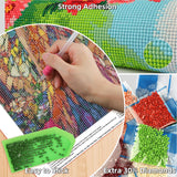 Lxmsja Fairy Stained Glass Diamond Art Kits for Adults, Flowers Diamond Painting Kits for Beginners, 5D DIY Full Drill Gem Art Crafts for Adults, Home Wall Decor 12x16 inch Lxmsja