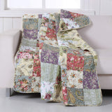 Greenland Home Blooming Prairie Quilted Patchwork Throw Greenland Home Fashions