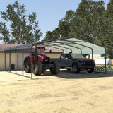 VEIKOU 20'x20' Carport, Metal Carport with Heavy Duty Galvanized Steel Roof, Car Port Shelter with Innovative Assembly Structure Metal Carport Kits for Car, Boat, Truck VEIKOU
