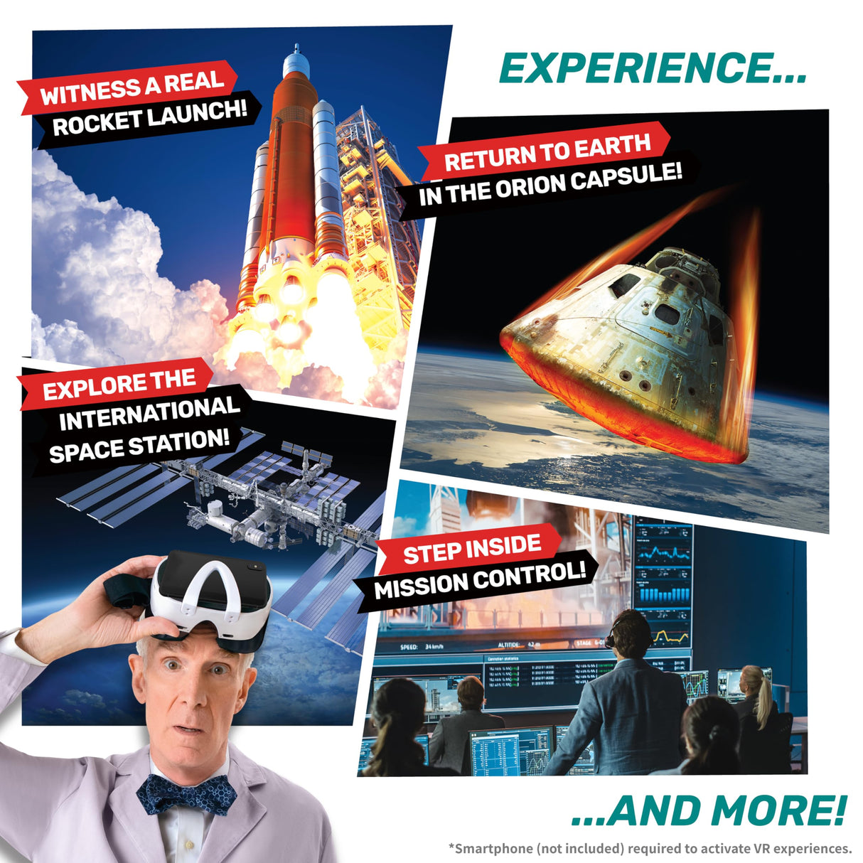 Abacus Brands Bill Nye's Science Squad: Rocket Lab VR - Virtual Reality Kids Science Kit, Book and Interactive Learning Activity Set - for Ages 8 and Up Abacus Brands