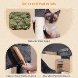 Yaheetech 64.5in Extra Large Multi-Level Cat Tree Kittens Play House Condo with Platform, Perch Hammock & Scratching Posts, Dark Gray Yaheetech