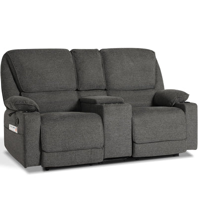 LOUVIXA 67.9" RV Loveseat Recliner Double Recliner RV Sofa, Wall Hugger Reclining RV, Manual Reclining Sofa, RV Theater Seats, Home Theater Seating, RV Theater Seating, RV Furniture, Dark Gray