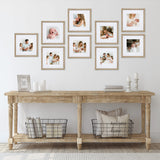 SHEFFIELD HOME 9 Piece Gallery Wall Frame Set, 12x12 in. Matted to 8x8 in. (Light Natural) SHEFFIELD HOME