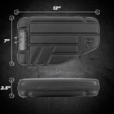 CASEMATIX Locking Pistol Case Fits Small to Large 9mm Pistols with Room For Extra Clips and Attachments- Portable EVA Gun Rug Handgun Case with Snap In Zippers, Water Resistant, Shoulder Strap CASEMATIX