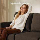 Busaurus 3 Seater Sofa Couch with Deep Seats, 89" Mid Century Modern Upholstered Sofa with Armrests, Comfy Couches for Living Room, Bedroom, Apartment and Office (Brown) Busaurus