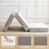 Lazyzizi Folding Mattress, 6 Inch Memory Foam Tri-fold Mattress with Breathable & Washable Bamboo Fiber Fabric Cover, Foldable Floor Mattress Guest Bed for Camping, Road Trip, Single Lazyzizi