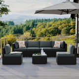 7-Piece Outdoor Patio Furniture Set – Handwoven All-Weather Rattan & 4” Thick Waterproof Cushions, Wicker Outdoor Conversation Sets with Coffee Table for Deck, Backyard, Garden TESTERYOR