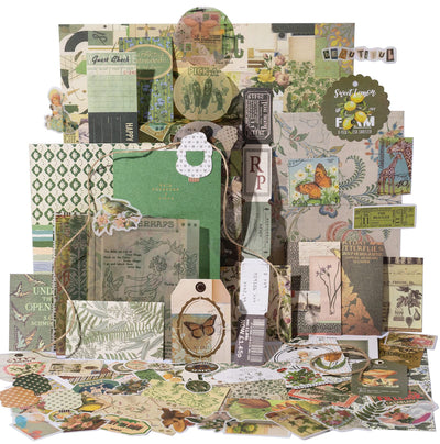 YagCu Aesthetic Scrapbook Kit, Junk Journal Scrapbooking Supplies, Vintage Journaling Set Bullet Journals Material, Large Collection for Teen Girls Women Adults Beginners, Arts Craft Ephemera
