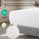 Yaheetech 10 Inch Twin Mattress Cooling Gel Memory Foam Mattress, Green Tea Mattress for Fresher Sleep, Medium Firm, CertiPUR-US Certified, Twin Size Mattress in a Box Yaheetech