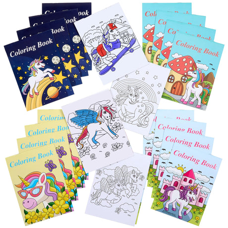 Unicorn Coloring Books - 20 Pack - Kids Princess Party Favors Boys & Girls, Educational Art Gifts, and Creative Learning Tools for Kids Ages 3-8 - 5 x 7 Inch Playbees