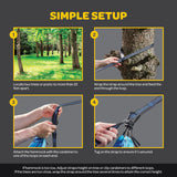 Durable Hammock 400 lb Capacity, Nylon Camping Hammock Chair - Double or Single Sizes w/Tree Straps and Attached Carry Bag - Portable for Travel/Backpacking/Beach/Backyard (Medium, Blue & Light Blue) SEWANTA