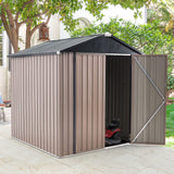 U-MAX 6x6 Storage Sheds & Outdoor Storage, Small Outdoor Storage Garden Outside Shed kit, Galvanized Metal Utility Shed for Backyard, Patio and Lawn U-MAX
