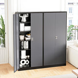 Letaya Metal Garage Storage Cabinets with Lock Door and Adjustable Shelves, Steel Tool Cabinets for Home,Office,Warehouse Organisieren (Black Grey, 72" H) Letaya