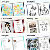 Dunwell Binder with Plastic Sleeves 48-Pocket (Ivory) - Presentation Book, 8.5 x 11 Portfolio Folder with Clear Sheet Protectors, Displays 96-Page Documents, Certificates, Important Papers Dunwell