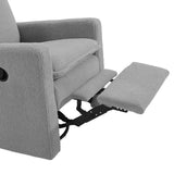 Oxford Baby Uptown Upholstered Swivel Glider and Recliner Nursery Chair,Boucle, Koala Gray Oxford Baby