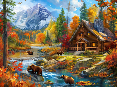 Jigsaw Puzzles 2000 Pieces for Adults Families Bear Village Pieces Fit Together Perfectly Nattork