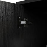 Panana Accent Sideboard Buffet Serving Cabinet with 2 Doors and Shelves Storage Cabinet White Coffee Bar Cabinet for Kitchen Dinning Room Living Room (41.81 inch, Black) Panana