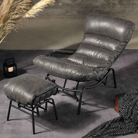 ovios Glider Rocking Chair with Ottoman, Mid-Century Modern Recliner Chair with Footrest, Comfy Gliding Rocker Lazy Accent Armchair for Living Room Bedroom, Suede Leather, Grey ovios