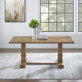 Crosley Furniture Joanna Modern Farmhouse Wood Dining Table, Rustic Brown Crosley Furniture