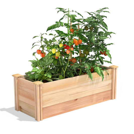 Greenes Fence Premium Cedar Raised Garden Bed, 16" x 48" x 16.5" - Made in USA with North American Cedar