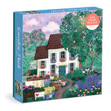 Galison Garden Path – 500 Piece Puzzle Fun and Challenging Activity with Bright and Bold Artwork of Country Cottage and Plant Path for Adults and Families Galison