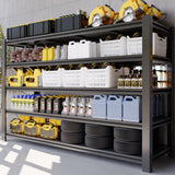 Vaernevy 59''W/72''H Garage Shelving Units Heavy Duty 3500LBS Metal Storage Shelves Adjustable Steel Industrial Shelving 5 Tier Storage Shelf Rack for Basement, Warehouse Vaernevy