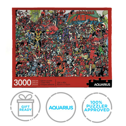 Aquarius Marvel Puzzle Deadpool (3000 Piece Jigsaw Puzzle) - Officially Licensed Marvel Merchandise & Collectibles - Glare Free - Precision Fit - 32 x 45 Inches