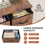 Jocoevol Fabric Dresser for Bedroom with 9 Drawers - Sturdy Steel Frame, Wooden Top & Easy Pull Chest of Drawers with Fabric Bins, Storage Organizer for Closet, Guest Room, Entryway (Rustic Brown) Jocoevol