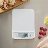Taylor Glass Top Food Scale with Touch Controls, 11 lb Capacity, Sleek Silver Design, Accurate and Easy-to-Use Scale for Cooking and Baking Taylor