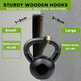 FIREHOOK Gun Rack Wall Mount,Natural Hardwood Gun Wall Hooks for Rifle and Shotgun Archery Bow, 24 Lbs,Shotgun Wall Storage for Wall Storage (Small) FIREHOOK