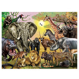 BenBen Puzzles for Kids Ages 4-6, Double Sided 100 Piece Puzzles for Kids, Wild Animals, Learning Educational Jigsaw Puzzles Toys for Boys Girls (15.75” x 11.75”) BenBen