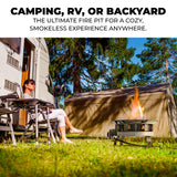 Outland Living Portable Propane Fire Pit, 19-inch, 58,000 BTU Smokeless Gas Firebowl | Perfect for Camping, Patio, Backyard, Tailgating, Deck, RV| Black 823 Standard Outland Living