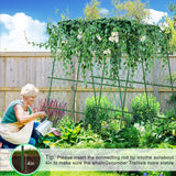 65"×65" Upgrade Heightened Cucumber Trellis for Raised Bed,U-Shape Garden Trellis for Climbing Plants Outdoor,Adjustable Metal Arch Vegetables Trellis with Climbing Net for Tomato,Bean,Grape,Zucchini WLLEYAY